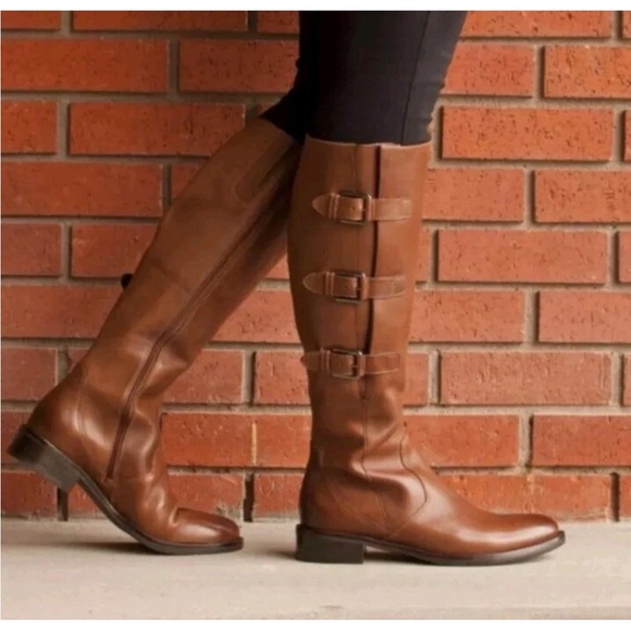 ECCO Hobart Women’s Tall Brown Riding Boots Leather, Buckles, Size 41, 10 10.5 - Picture 11 of 12
